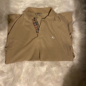 burberry khaki LONG SLEEVE polo